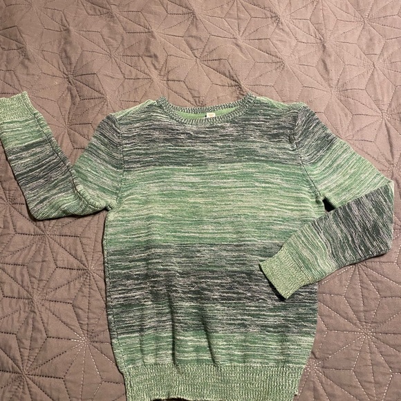 Green Crew Neck Gradient Sweater - Picture 1 of 1